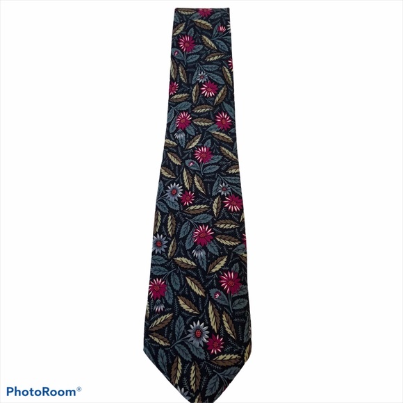 Fumagalli’s Silk Floral Tie - Picture 1 of 5